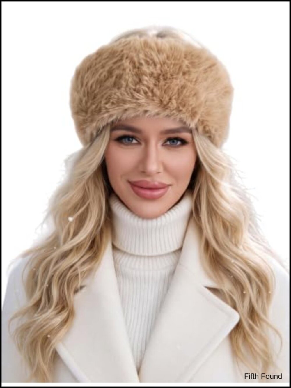 Faux Fur Headband Elastic Ear Warmer Earmuff for Women Winter